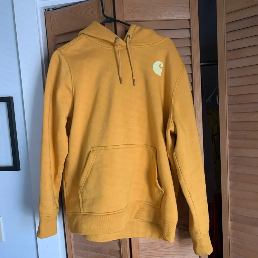 Womens sz XL Carhartt Mustard Yellow Hoodie - Picture 2 of 4